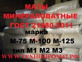 Минматы на металлической сетке с 2-х сторон, м75 м100 м125, М2-2 минвата, мат минераловатный