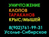 Уничтожим клопов тараканов. Усолье-Сибирское